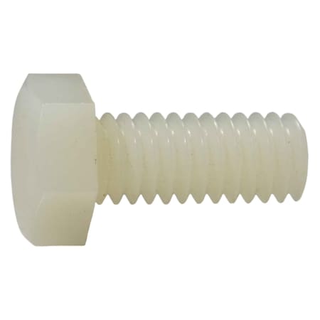 Midwest Fastener Not Graded, 5/16"-18 Hex Head Cap Screw, Plain Nylon, 3/4 in L, 10 PK 77087